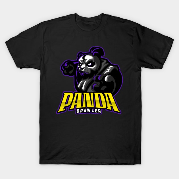 Panda Brawler T-Shirt by Dog Lovers Store